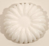 Vintage Hazel Atlas Flower Pattern White Milk Glass Candle Stick Holder