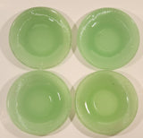 Vintage Anchor Hocking Fire King Jadeite Ribbed Pattern 6" Saucer Plates Set of 4