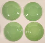 Vintage Anchor Hocking Fire King Jadeite Ribbed Pattern 6" Saucer Plates Set of 4