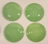 Vintage Anchor Hocking Fire King Jadeite Ribbed Pattern 6" Saucer Plates Set of 4