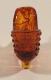 Vintage Fenton Red and Orange Lions Head High Heel Shoe Art Glass Ornament