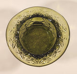 Vintage Fenton LG Wright Daisy & Button Avocado Green Glass Top Hat Vase