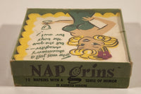 Vintage 1951 Monogram of California Giftcraft Nap Grins 12 Napkins With A Sense of Humor New In Box