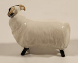 Vintage Beswick England Horned White Sheep with Black Face 4 1/4" Porcelain Figurine