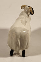 Vintage Beswick England Horned White Sheep with Black Face 4 1/4" Porcelain Figurine