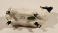 Vintage Beswick England Horned White Sheep with Black Face 4 1/4" Porcelain Figurine