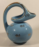Vintage Guaranteed 22K Gold Made in U.S.A. Blue with Gold Floral Decor Pitcher Jug