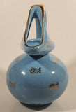 Vintage Guaranteed 22K Gold Made in U.S.A. Blue with Gold Floral Decor Pitcher Jug