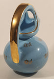 Vintage Guaranteed 22K Gold Made in U.S.A. Blue with Gold Floral Decor Pitcher Jug