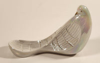 Vintage Porcellane Ceramiche Iridescent White Dove Bird Porcelain Figurine