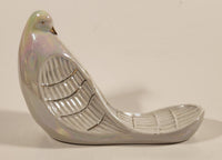 Vintage Porcellane Ceramiche Iridescent White Dove Bird Porcelain Figurine