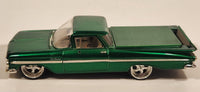 Jada Dub City 1959 Chevrolet El Camino Metallic Green 1/24 Scale Die Cast Toy Car Vehicle With Opening Doors Hood Tailgate