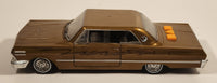 2005 Lowrider Magazine FunRise 1963 Chevy Impala Brown 1/24 Scale Die Cast Toy Car Vehicle With Adjustable Axles and Sound