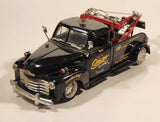 Jada Toys Street Low Towing 1953 Chevrolet Tow Truck Black 1/24 Scale Die Cast Toy Car Vehicle With Opening Doors Hood Boom and Lift