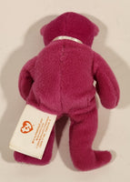 2004 McDonald's Ty Teanie Beanie Baby 'Burger The Bear Toy' Pink 5" Stuffed Plush Toy