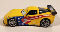 Disney Pixar Cars #24 Jeff Gorvette World Grand Prix Yellow Die Cast Toy Race Car Vehicle V2814