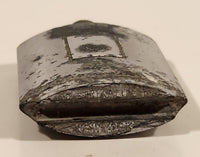 Antique 1930s Strikalite Inc Ltd. New York Miniature Pocket Flask Shaped Match Striker Lighter with Opening Lid