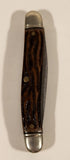 Vintage Imperial Stainless USA Two Blade Brown Textured Handle Folding Pocket Knife