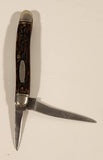 Vintage Imperial Stainless USA Two Blade Brown Textured Handle Folding Pocket Knife
