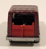 Vintage Majorette No. 233 Renault Express Painted Burgundy Purple 1: 53 Scale Die Cast Toy Car Vehicle with Opening Rear Doors
