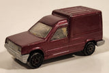 Vintage Majorette No. 233 Renault Express Painted Burgundy Purple 1: 53 Scale Die Cast Toy Car Vehicle with Opening Rear Doors