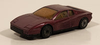 Matchbox Ferrari Testarossa Painted Burgundy Purple Die Cast Toy Car Vehicle