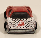 Vintage Majorette No. 237 Lamborghini Countach #78 Racing Team Red White Black Checkered 1/56 Scale Die Cast Toy Car Vehicle