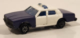Vintage Majorette No. 240 Chevrolet Impala Highway Patrol Police Painted Purple and White 1/69 Scale Die Cast Toy Car Vehicle with Opening Doors