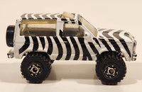 1996 Matchbox Off Road Ford Bronco II Zebra Black and White Striped Die Cast Toy Car Vehicle