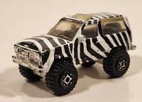 1996 Matchbox Off Road Ford Bronco II Zebra Black and White Striped Die Cast Toy Car Vehicle