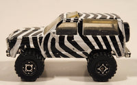 1996 Matchbox Off Road Ford Bronco II Zebra Black and White Striped Die Cast Toy Car Vehicle