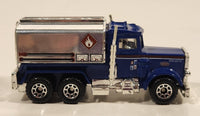 1999 Matchbox Airways Peterbilt Tanker Truck Blue Die Cast Toy Car Airport Fuel Transport Vehicle