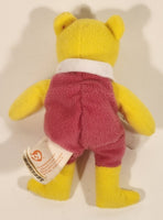 2004 McDonald's Ty Teanie Beanie Baby 'Birdie The Bear Toy' Yellow Teddy Bear 5 1/2" Stuffed Plush Toy