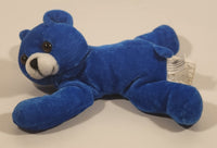 Laying Blue Teddy Bear 6 1/2" Stuffed Beanie Plush Toy
