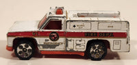 1999 Hot Wheels Rescue Ranger White Fire Truck Die Cast Toy Car Vehicle