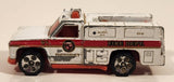 1999 Hot Wheels Rescue Ranger White Fire Truck Die Cast Toy Car Vehicle