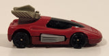 1994 McDonald's Hot Wheels Back Burner Dark Red Die Cast Toy Car Vehicle