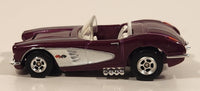 2003 Hot Wheels 100% Preferred: GM Performance Parts '58 Corvette Coupe Convertible Magenta and White Die Cast Toy Car Vehicle with Opening Hood
