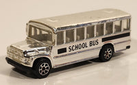 1995 Hot Wheels Silver School Bus Chrome Die Cast Toy Car Vehicle