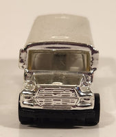 1995 Hot Wheels Silver School Bus Chrome Die Cast Toy Car Vehicle