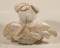 1998 Ty Beanie Babies Halo White Angel Teddy Bear 8" Stuffed Beanie Plush Toy