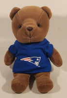1999 Play By Play NFL Properties Football New England Patriots Brown Teddy Bear 8 1/2" Stuffed Beanie Plush Toy