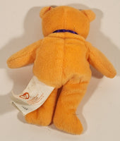 2004 McDonald's Ty Teanie Beanie Baby 'Happy Meal The Bear Toy' Orange 5" Stuffed Plush Toy