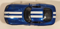 2002 New Ray Dodge Viper GTS Blue with White Stripes 1/32 Scale Pull Back Die Cast Toy Car Vehicle with Opening Doors