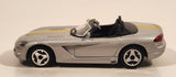 Burago Dodge Viper SRT10 Coupe Silver with Yellow Stripes 1/43 Scale Pull Back Die Cast Toy Car Vehicle