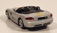 Burago Dodge Viper SRT10 Coupe Silver with Yellow Stripes 1/43 Scale Pull Back Die Cast Toy Car Vehicle