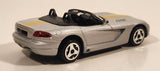 Burago Dodge Viper SRT10 Coupe Silver with Yellow Stripes 1/43 Scale Pull Back Die Cast Toy Car Vehicle