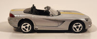 Burago Dodge Viper SRT10 Coupe Silver with Yellow Stripes 1/43 Scale Pull Back Die Cast Toy Car Vehicle
