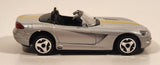 Burago Dodge Viper SRT10 Coupe Silver with Yellow Stripes 1/43 Scale Pull Back Die Cast Toy Car Vehicle