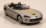 Burago Dodge Viper SRT10 Coupe Silver with Yellow Stripes 1/43 Scale Pull Back Die Cast Toy Car Vehicle